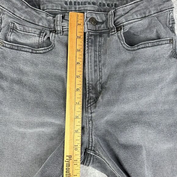 American Eagle Mom Jeans Womens 6R Faded Black Casual Everyday Stretch Denim - Picture 10 of 15